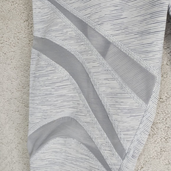 Lululemon Align Leggings Womens 8 Light Gray Space Dye High Rise Mesh Panel - Picture 4 of 7